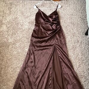 Birdy Grey Chocolate Brown Maxi Dress